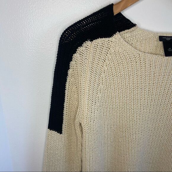Ann Taylor color blocked sweater top - Picture 4 of 12